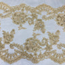 Beaded Floral Lace Trimming