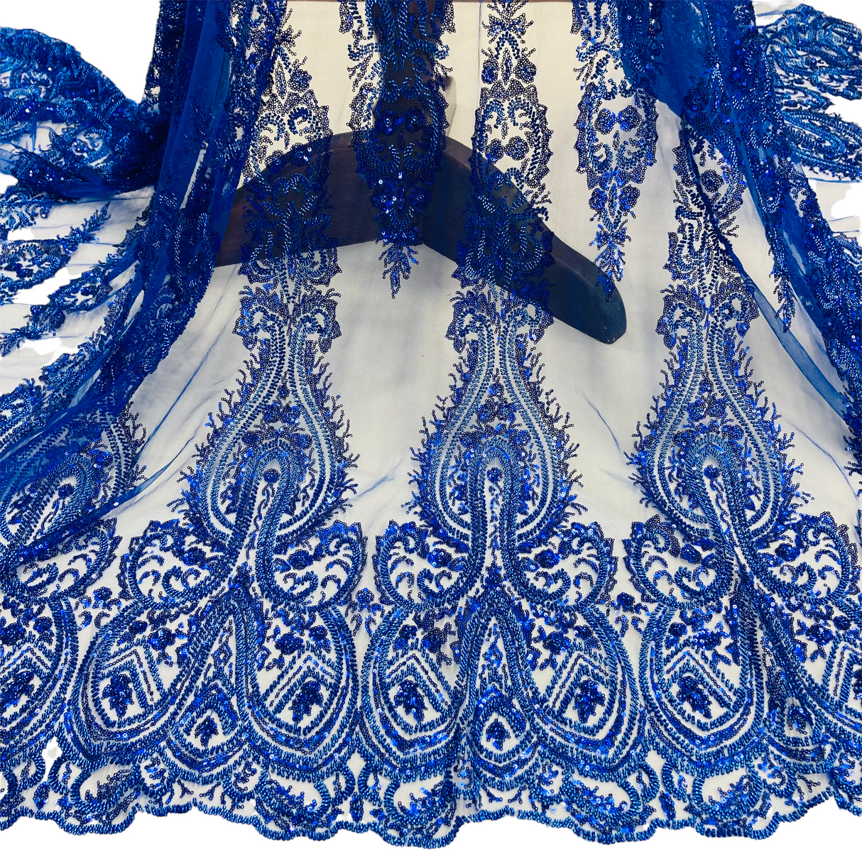Beaded Embroidered Lace Mesh