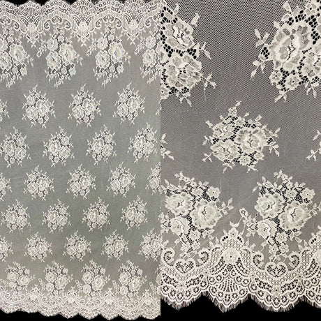 Embroidered Chantilly Lace Black