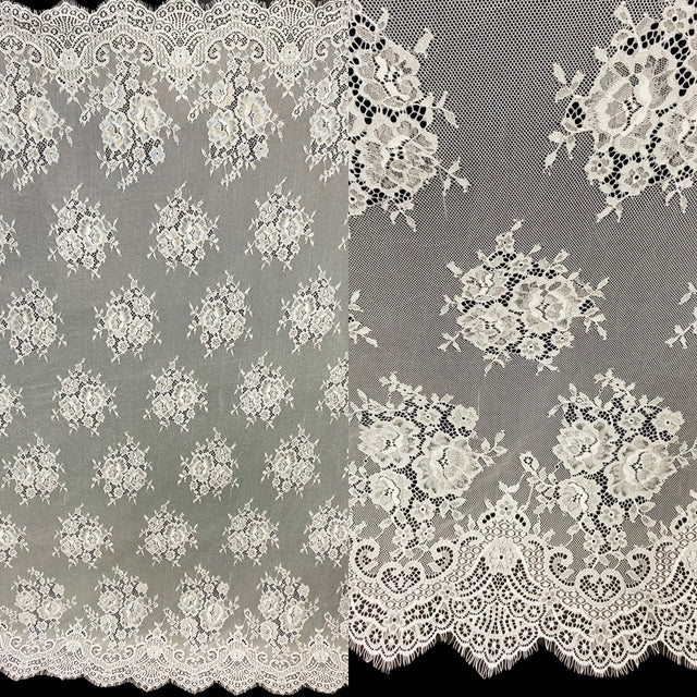 Embroidered Chantilly Lace Black