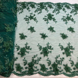 Beaded Floral Lace Trimming 21" Wide