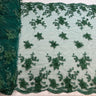 Beaded Floral Lace Trimming 21" Wide
