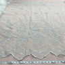 Beaded Lace Fabric on Polyester Net Mesh