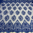 Beaded Corded Bridal Lace Fabric 53" Wide