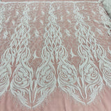 Beaded Corded Bridal Lace Fabric 58" Wide
