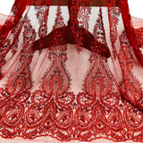 Beaded Embroidered Lace Mesh