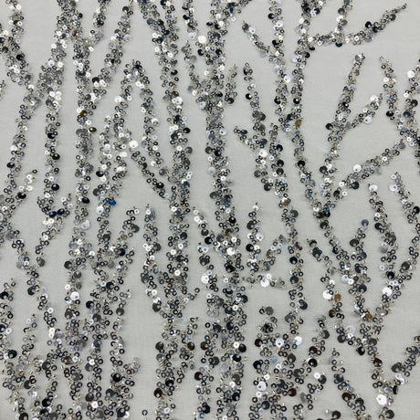 Beaded Sequined Lace Fabric