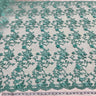 1 Yard Beaded 3D Floral Lace Fabric Embroidered on 100 Percent Polyester Net Mesh White 52 inch Width