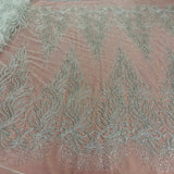 Beaded Sequined Bridal Lace Fabric