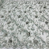 3D Floral Beaded Lace Mesh