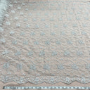 Corded Bridal Lace Fabric Ivory Mesh