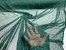 Sheer All Over AB Rhinestones Stretch Power Mesh Fabric - Colorful Rhinestone Embellishment, 58IN WIDTH (1 Yard)
