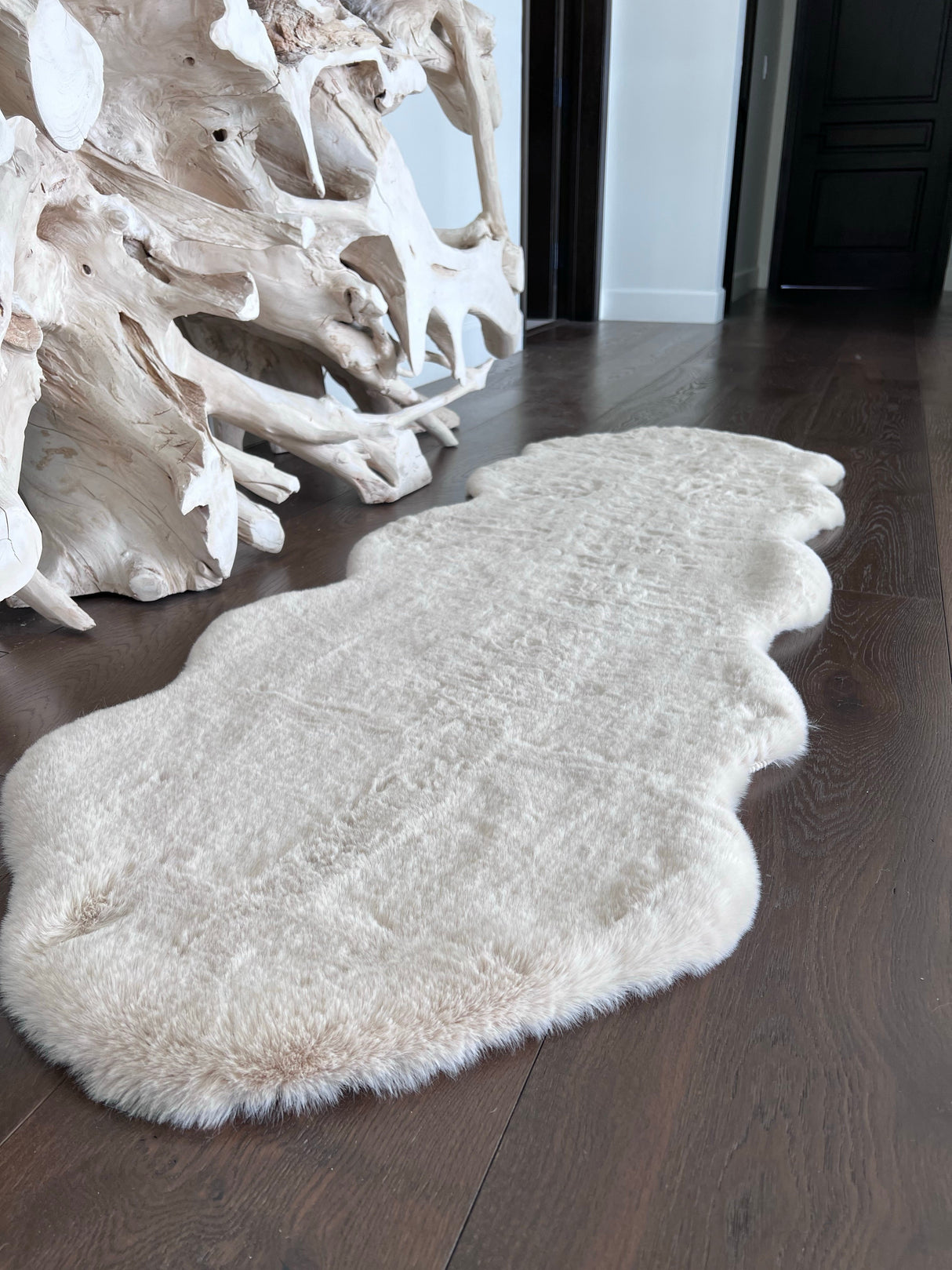 Bella Rug Collection Polyester Fabric - Soft Luxurious Modern Rug, Sandy Beige, Slate Silver, Raven Charcoal, 6' 5" x 9' 2", 2' x 6' (1 Piece)
