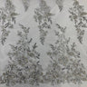 1 Yard Beaded & Sequined Lace Fabric Embroidered on 100% Polyester Net Mesh