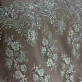 Beaded Corded Bridal Lace Mesh
