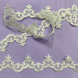 Polyester Net Mesh Corded Lace Trimming 1.5"