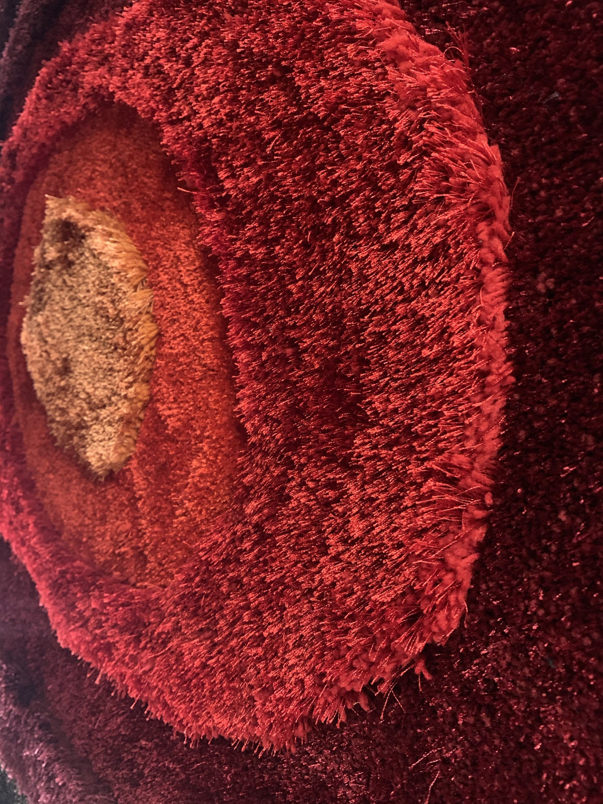 Soft Plush Fluffy Circle Design Polyester Fabric - Shag Area Rug, Circle Design, 7'6" X 10'3" (1 Piece)