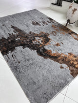 DEV308 Area Rug - Color-Shifting Flat Weave, 60% Polypropylene 40% Polyester, Made In Turkey (5' 4" X 7' 8")