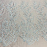 1 Yard Beaded Lace Fabric Embroidered on 100% Polyester Net Mesh – 51" Wide