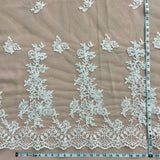 Beaded Corded Bridal Lace Mesh
