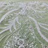 Beaded Embroidered Lace Fabric