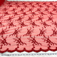 Beaded Lace Fabric on Polyester Net Mesh