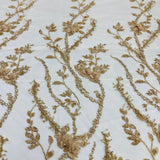 Beaded 3D Floral Lace Fabric 48" Wide