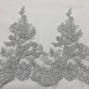 Embroidered Lace Trim Floral Scalloped Edge