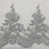 Embroidered Lace Trim Floral Scalloped Edge