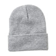 Beanies Acrylic Fabric - Athletic Grey, 3-Inch Folding Cuff (1 Piece)