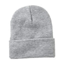 Beanies Acrylic Fabric - Athletic Grey, 3-Inch Folding Cuff (1 Piece)