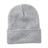 Beanies Acrylic Fabric - Athletic Grey, 3-Inch Folding Cuff (1 Piece)
