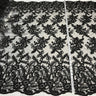 Beaded Corded Lace Navy Mesh
