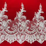 Beaded Corded Lace Trimming 14"