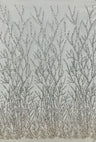 Beaded Sequined Lace Fabric on Polyester Net Mesh