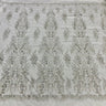 Beaded Lace Fabric on Polyester Net Mesh