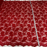 Corded Bridal Lace Fabric on Polyester Net Mesh