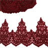 Polyester Net Mesh Corded Lace Trim 6" Wide