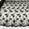 Beaded Lace Fabric on Black Polyester Mesh