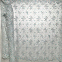 Corded Bridal Lace Fabric on Polyester Net Mesh