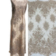 Beaded Lace Fabric Embroidered On 100 Percent Polyester Net Mesh - Blush, 48" Width (1 Yard)