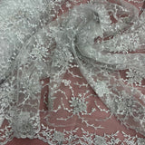 Beaded Corded Bridal Lace Fabric 52"