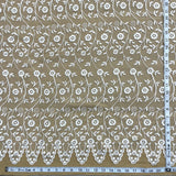 Embroidered Lace Fabric Ivory Mesh