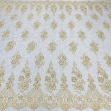 Beaded Corded Lace Fabric 52" Wide