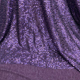 Sequined Polyester Jersey Net Mesh Fabric 4-Way Stretch