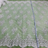 Beaded Corded Lace Fabric on Polyester Net Mesh
