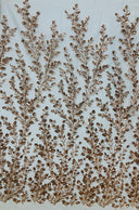 Beaded Sequined Lace Fabric