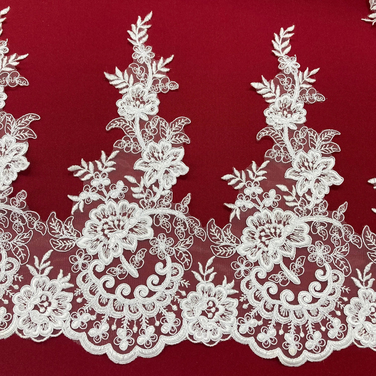 Polyester Corded Lace Trimming 15"