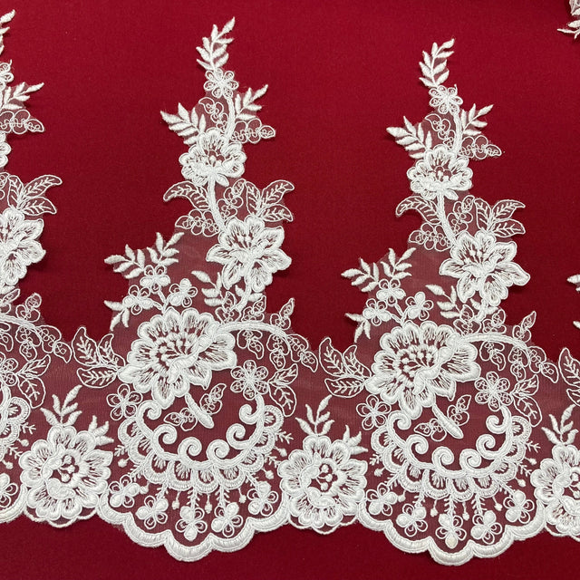 Polyester Corded Lace Trimming 15"