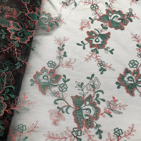 Embroidered Lace Mesh Floral